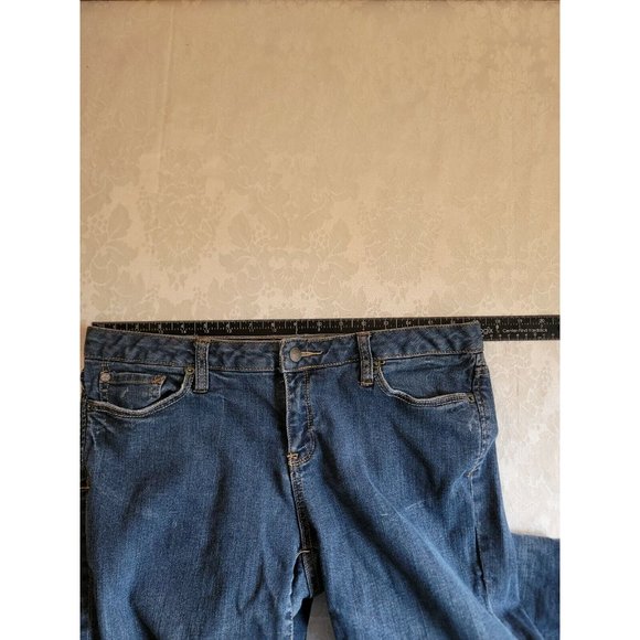 Converse One Star Blue Denim Jeans Size 12 Bootcut  Med Wash slight Distress - Picture 11 of 12